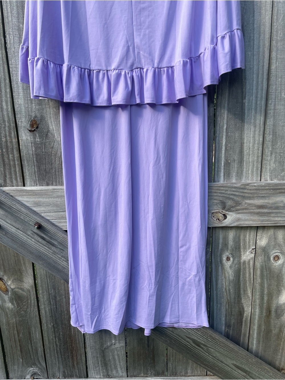 Ashley Stewart Lilac Ruffle Sleeve Dress Sz 1X - Picture 11 of 11